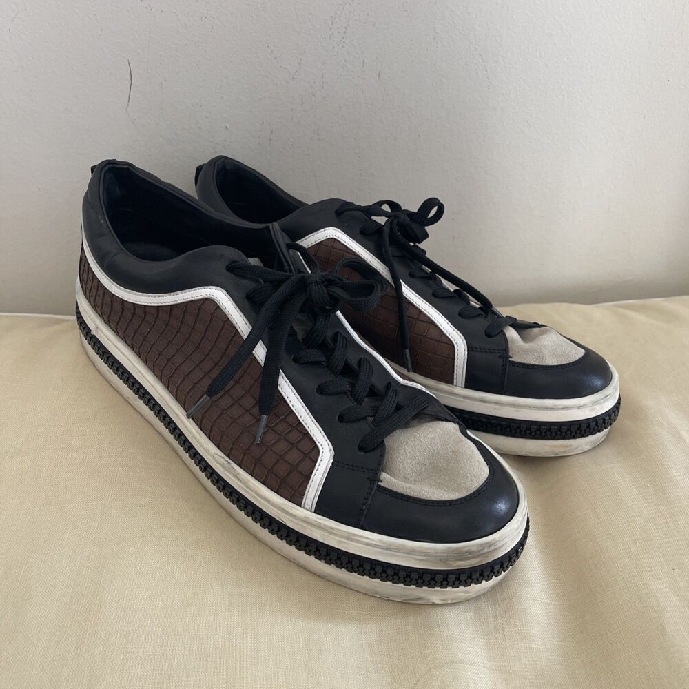 Sergio Rossi Man Sneakers  Sz US 10 Soft Leather  MSRP $1216